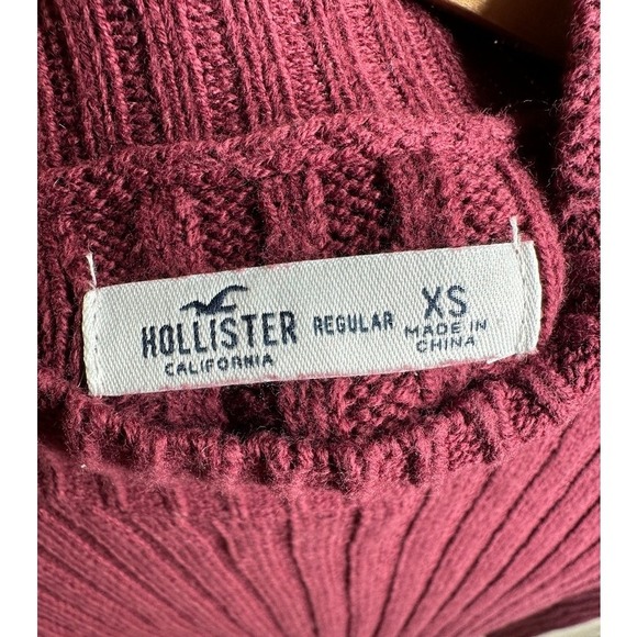 Hollister Womens Maroon Sweater Dress‎ Size XS - Picture 3 of 6